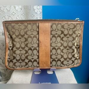 Coach Signature Slim Envelope Pouch Mini C’s 4.5 H x 7.5 L